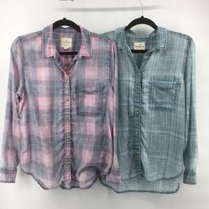 2 American Eagle Shirts--L